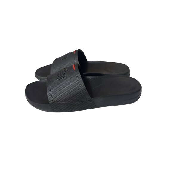 Fitflop Black Slide Sandals 6 Lightweight Rubber Slip-On Footwear For Women Made - Picture 1 of 7
